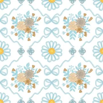 Floral seamless pattern ,flower branches seamless pattern , vector 스톡 일러스트