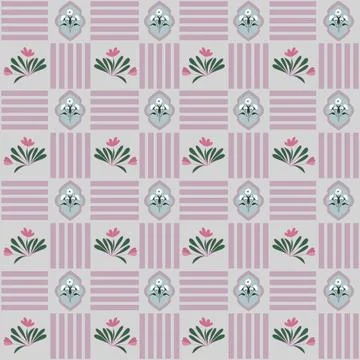 Floral seamless pattern ,flower branches seamless pattern , vector 스톡 일러스트