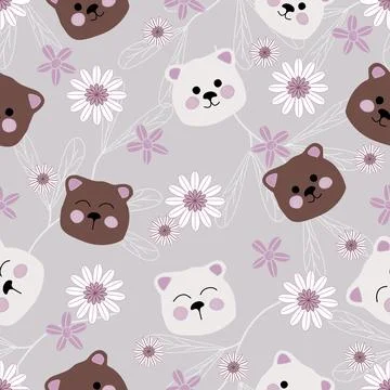 Floral seamless pattern ,flower branches seamless pattern , vector Stock Illustration