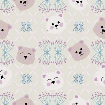Floral seamless pattern ,flower branches seamless pattern , vector 스톡 일러스트