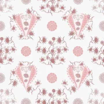 Floral seamless pattern ,flower branches seamless pattern , vector 스톡 일러스트