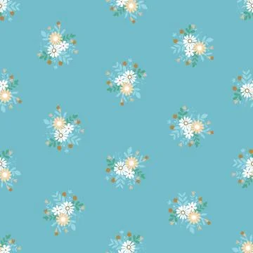 Floral seamless pattern ,flower branches seamless pattern , vector 스톡 일러스트
