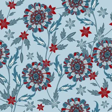 Floral seamless pattern ,flower branches seamless pattern Stockillustratie