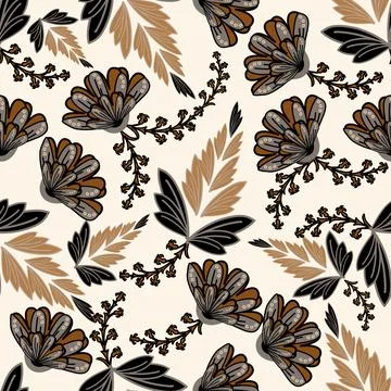 Floral seamless pattern ,flower branches seamless pattern Stockillustratie