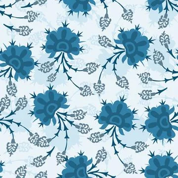 Floral seamless pattern ,flower branches seamless pattern , vector Stockillustratie