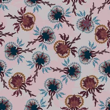 Floral seamless pattern ,flower branches seamless pattern , vector Stockillustratie