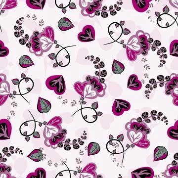 Floral seamless pattern ,flower branches seamless pattern , vector Stockillustratie