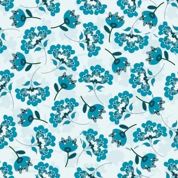 Floral seamless pattern ,flower branches seamless pattern , vector Illustrazione stock