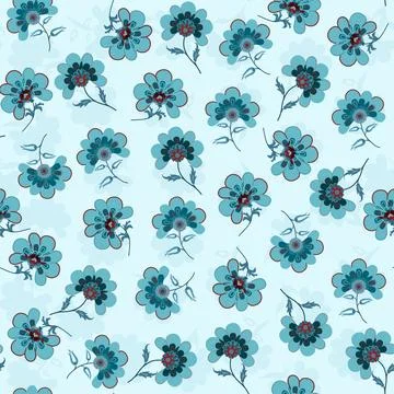 Floral seamless pattern ,flower branches seamless pattern , vector イラスト素材