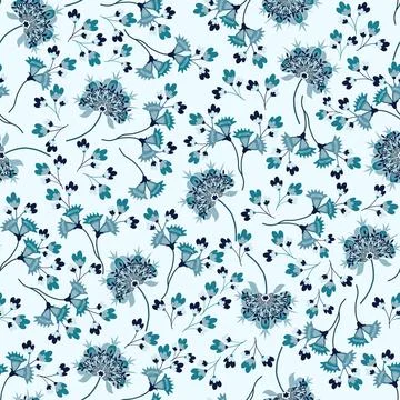 Floral seamless pattern ,flower branches seamless pattern , vector Stockillustratie