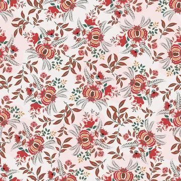 Floral seamless pattern ,flower branches seamless pattern , vector Stockillustratie