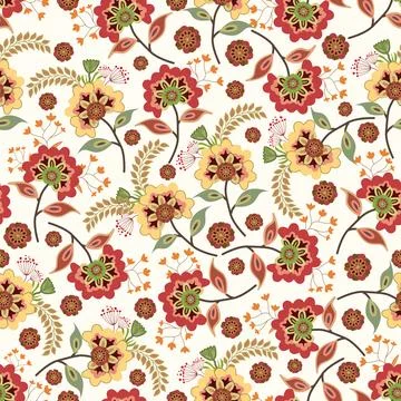 Floral seamless pattern ,flower branches seamless pattern , vector Stockillustratie