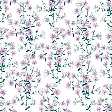Floral seamless pattern ,flower branches seamless pattern , vector Stockillustratie