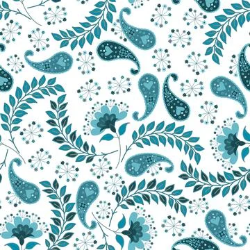 Floral seamless pattern ,flower branches seamless pattern , vector イラスト素材