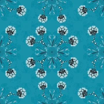 Floral seamless pattern ,flower branches seamless pattern , vector イラスト素材
