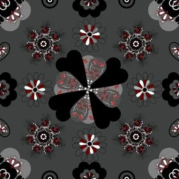 Floral seamless pattern ,flower branches seamless pattern , Stock Illustration