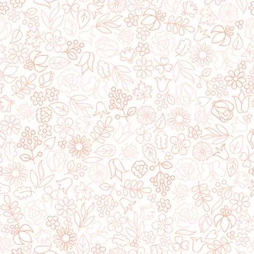 Floral seamless pattern.  Flower icon gentle background. Nature Stock Illustration