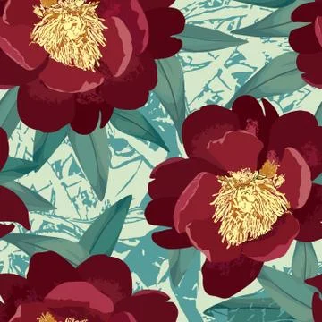 Floral seamless pattern. Flower rose background. Garden blossom Stock Illustration