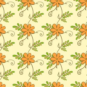 Floral seamless pattern. flowers background Stock Illustration