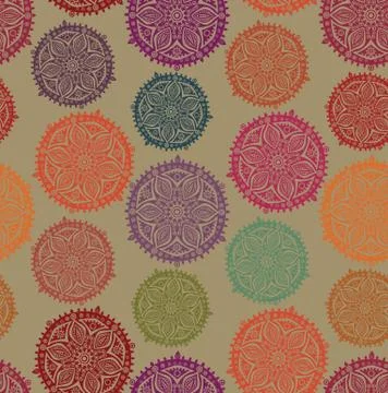 Floral seamless pattern with flowers. copy square to the side and you'll get  Stock Illustration