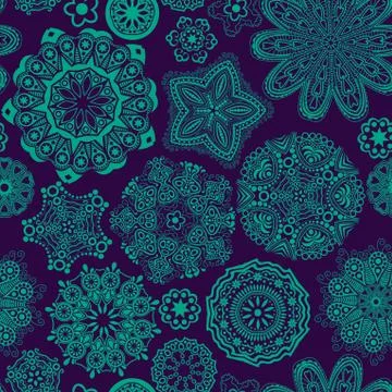 Floral seamless pattern with flowers. copy square to the side and you'll get  Stock Illustration