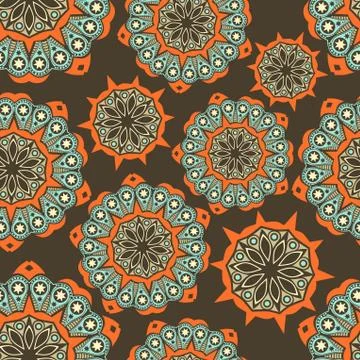 Floral seamless pattern with flowers. copy square to the side and you'll get  Stock Illustration