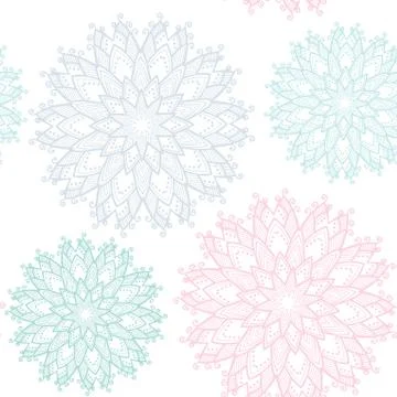 Floral seamless pattern with flowers. copy square to the side and you'll get  Stock Illustration