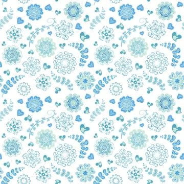 Floral seamless pattern with flowers. Copy square to the side and you'll get Illustrazione stock
