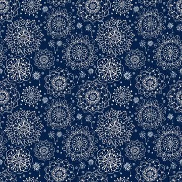 Floral seamless pattern with flowers Stock Illustration