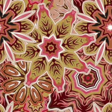 Floral seamless pattern with flowers Stock Illustration