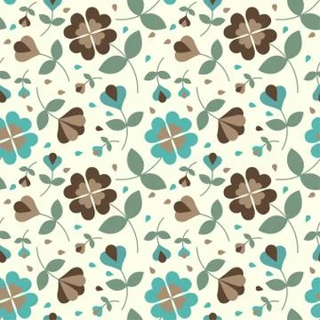 Floral seamless pattern with flowers Stock Illustration