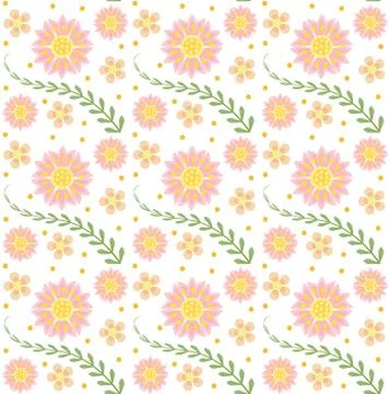 Floral seamless pattern. Flowers repeating texture. Botanical endless backg.. Illustrazione stock