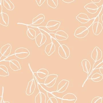 Floral seamless pattern with foliage Illustrazione stock