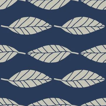 Floral seamless pattern with geometric lines leafs. Botanic elements in grey  스톡 일러스트
