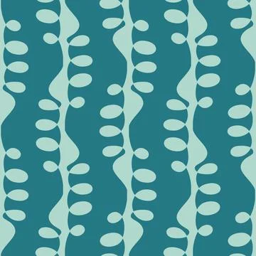 Floral seamless pattern green abstract background for design Stock Illustration