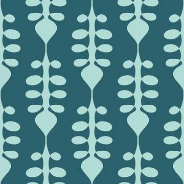 Floral seamless pattern green turquoise abstract background Illustrazione stock