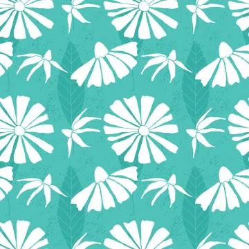 Floral seamless pattern. Hand drawn vintage flowers and leaves. Illustrazione stock