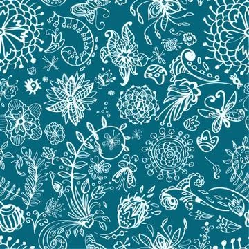 Floral seamless pattern Stock Illustration