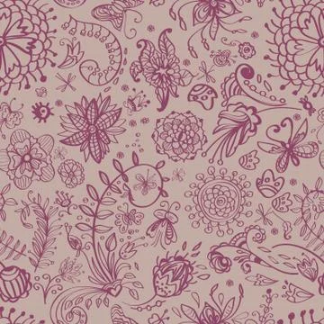 Floral seamless pattern Stock Illustration