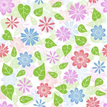Floral seamless pattern Stock Illustration