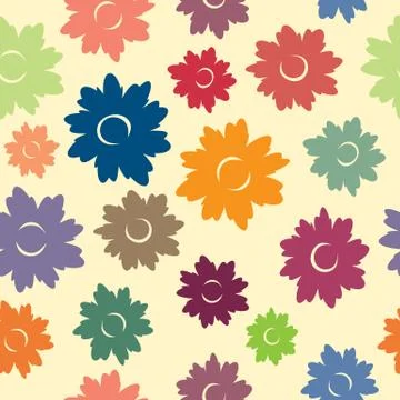 Floral Seamless Pattern Stock Illustration