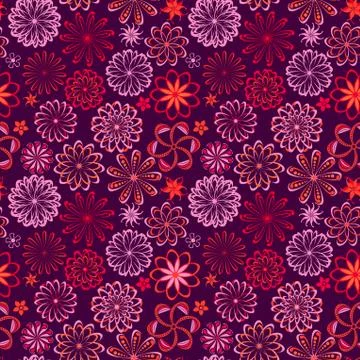 Floral seamless pattern Stock Illustration