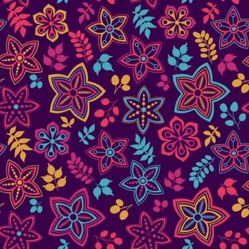 Floral seamless pattern Stock Illustration