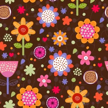 Floral seamless pattern. Stock Illustration