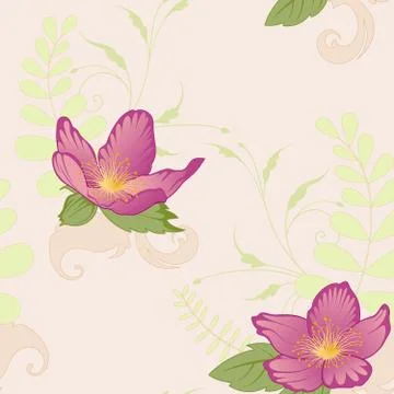 Floral seamless pattern Stock Illustration