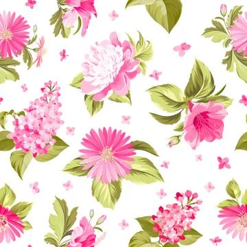 Floral seamless pattern Illustrazione stock