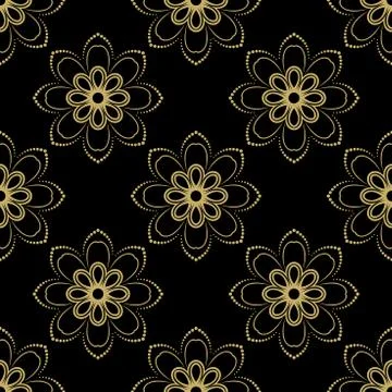 Floral Seamless  Pattern Stock Illustration