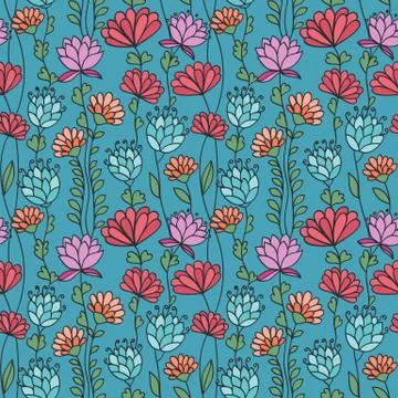 Floral seamless pattern Stock Illustration