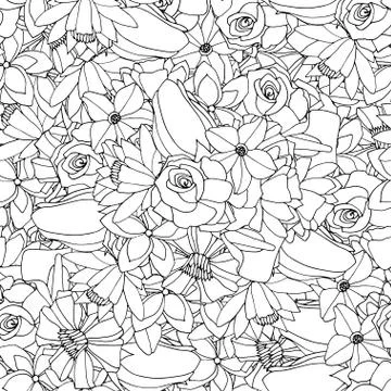 Floral seamless pattern Illustrazione stock