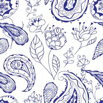 Floral seamless pattern Stock Illustration